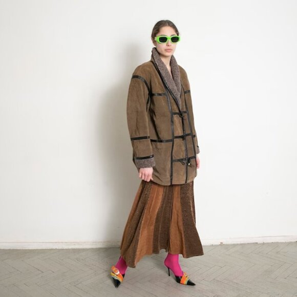 90s shearling sherpa jacket - Picture 8 of 10